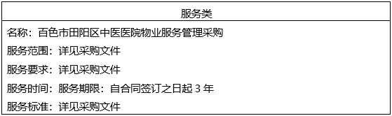 广西国力招标有限公司关于百色市田阳区中医医院物业服务管理采购（GXGL2023S-C465-Z）的成交结果公告